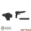 Pistol: Hasbro GI Joe 1/12th Molded Leg Holster w/Pistol + Silencer