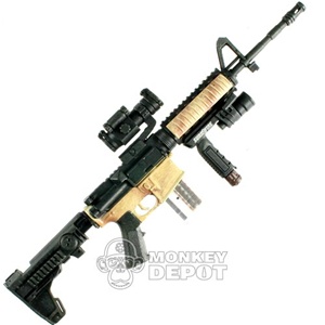 Rifle: Hot Toys M4 w/M93 Stock, Sim Mag, Aimpoint