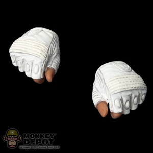 Hands: Hot Toys Storm Shadow Gloved Shuriken Gripped White (No Wrist Pegs)