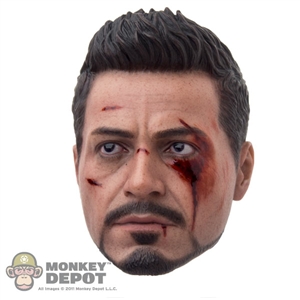 Head: Hot Toys Tony Stark Bloodied