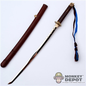 Sword: Hot Toys Engraved Metal Japanese Sword w/Sheath