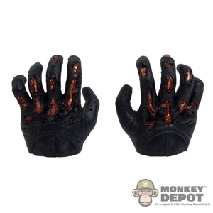 Hands: Hot Toys Gloved Black Battle Damage Grasping
