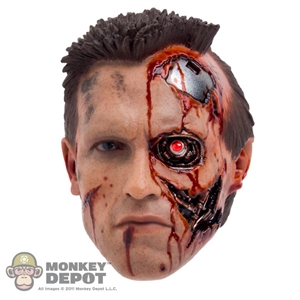 Head: Hot Toys Battle Damaged T-800 w/LED Eye