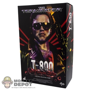 Display Box: Hot Toys The Terminator T-800 Battle Damaged (EMPTY BOX)