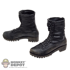 Boots: Hot Toys Molded Black Boots (No ankle pegs)