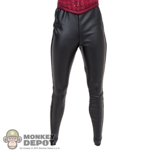 Pants: Hot Toys Civil War Scarlett Witch Black Leatherlike Pants