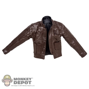 Coat: Hot Toys Han Solo Brown Leatherlike Jacket