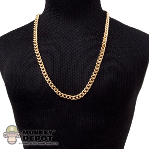 Necklace: Hot Toys Mens Gold Thin Necklace #1 (Metal)