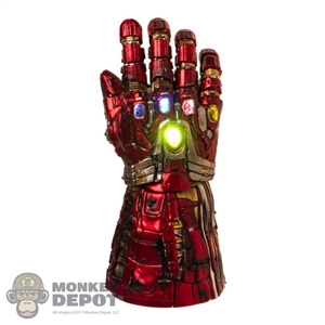 Hand: Hot Toys Endgame Battle Damaged Nano Gauntlet w/Infinity Stones (Light Up)