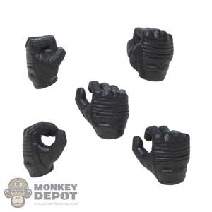 Hands: Hot Toys Mens Black Molded Hand Set