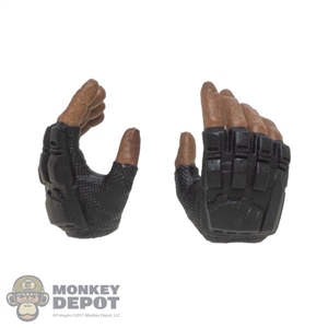 Hands: Hot Toys Mens Molded Fingerless Gloved Hands (Relaxed)