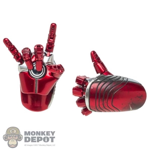 Hands: Hot Toys Iron Man Mark LXXXV Battle Damaged Hands w/Articulated Fingers (Light Up Capability)