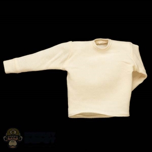 Shirt: Hot Toys Mens Off-White Long Sleeve Thermal Shirt