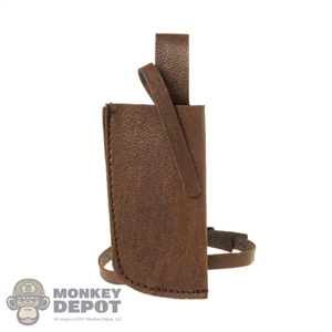 Holster: Hot Toys Mens Brown Leather-Like Drop Leg Holster (Weathered)