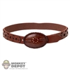 Belt: Hot Toys Leather-like Brown Decorative Belt w/ Buckle