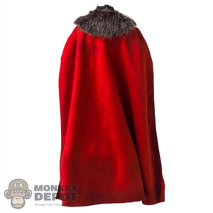 Cape: HY Toys Mens Red Cloak w/Fur