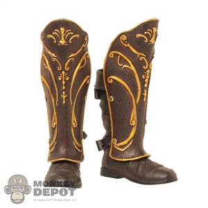 Boots: HY Toys Mens Molded Boots w/Metal Leg Armor