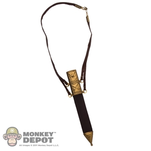 Sheath: Kaustic Plastik Brown w/Gold Plated Sheath