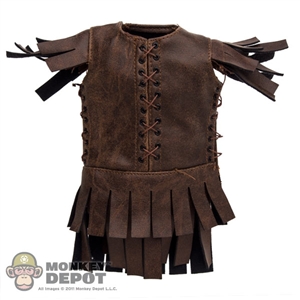 Vest: Kaustic Plastik Brown Leather Vest