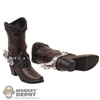 Boots: Long Shan Cowboy Boots w/ Spurs