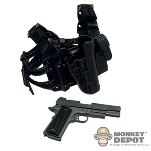 Pistol: Sideshow .45 1911 W/ Tactical Drop Leg Holster Black