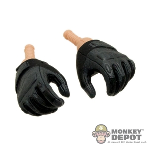 Hands: Sideshow Gloved Fists Grey/Black Gripping