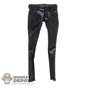 Pants: Magic Cube Female Black Leatherlike Pants