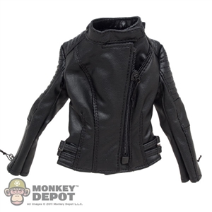 Coat: Magic Cube Female Black Leatherlike Jacket