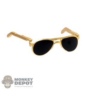 Glasses: Mic Toys Mens Gold Rimmed Sunglasses