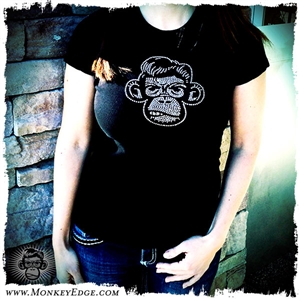 Monkey Depot Shirt: Womens Grease Monkey Bling