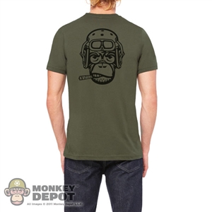 Monkey Depot Shirt: Mens Green Tanker Shirt