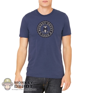 Monkey Depot Shirt: Mens Blue Monkey Crew T-Shirt