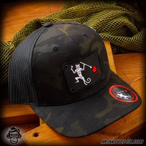 Monkey Edge Hat: Primate Pirate - Multicam Black