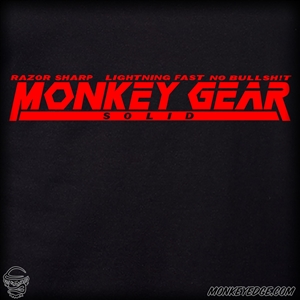 Monkey Depot Shirt: Mens Monkey Gear Solid - Black