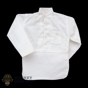 Shirt: Mini Times White Middle-Eastern Long Sleeve Shirt