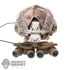 Helmet: Mini Times A-Frame Ballistic w/Multicam Cover & GPNVG-18BNVS NVG