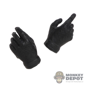 Hands: Mini Times Mens Black Molded Tactical Gloved Hands