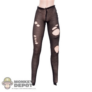 Stockings: Mr. Toys Torn Black Leggings