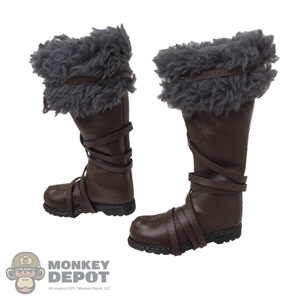 Boots: Mr. Toys Mens Leather-Like Boots w/Fur