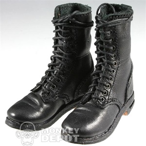 Boots: Newline Miniatures German WWII Fallschirmjager Front Lacing Black