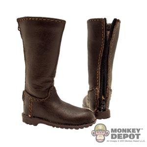 Boots: Newline Miniatures Brown Biker Boots