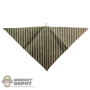 Scarf: Newline Miniatures Bandana w/ Metal Ring (Tan Striped)