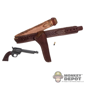 Holster: Newline Miniatures Leather Belt w/Holster & Pistol