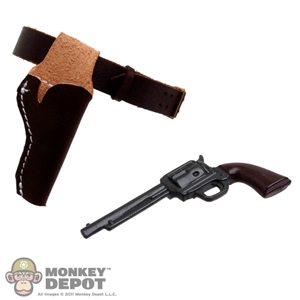 Holster: Newline Miniatures Cowboy Pistol w/Brown Holster Set