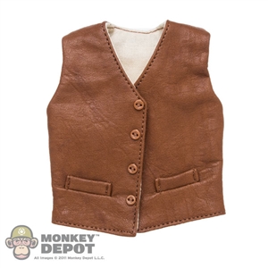 Vest: Newline Miniatures Brown Leather Waistcoat