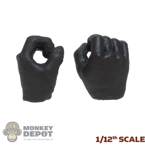 Hands: NoirToys 1/12 Mens Molded Black Holding Grip