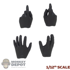 Hands: NoirToys 1/12 Mens Molded Black Hand Set