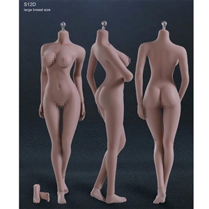 Boxed Figure: TBLeague Seamless Body in Suntan/Large Breast w/Removable Feet(PL-LB2015S12DC)