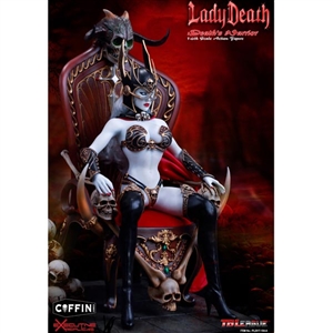 Boxed Figure: TBLeague Lady Death: Death's Warrior V2 1:6 Action Figure w/Base & Throne (PL2017-104A)