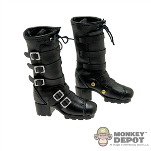 Boots: TBLeague Black Leatherlike w/ Buckles